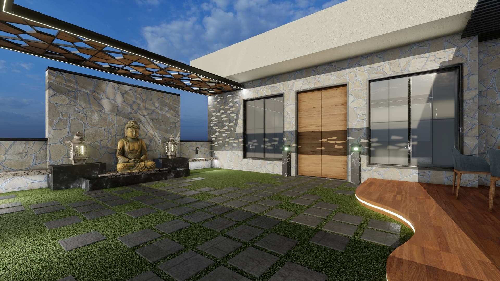 Roof Top Terrace Interior Concept